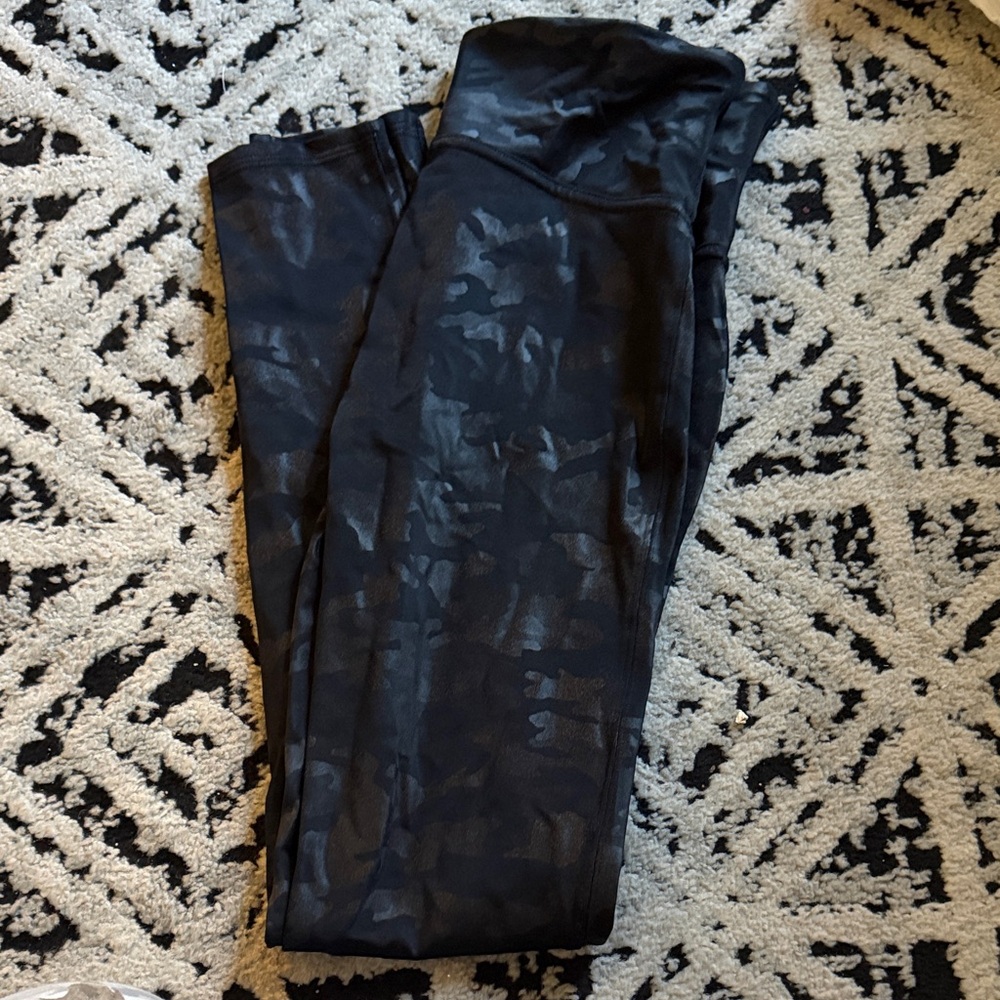 SPANX Black Camouflage Leggings